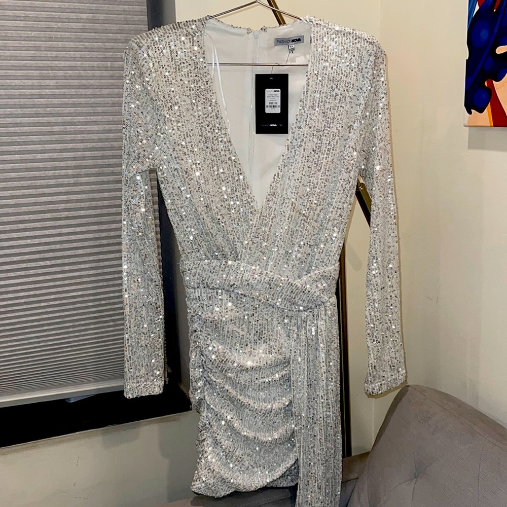 Sequined fashion Nova evening dress